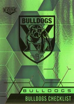 2022 NRL Elite - Mojo Emerald #ME 019 Canterbury-Bankstown Bulldogs Checklist Front